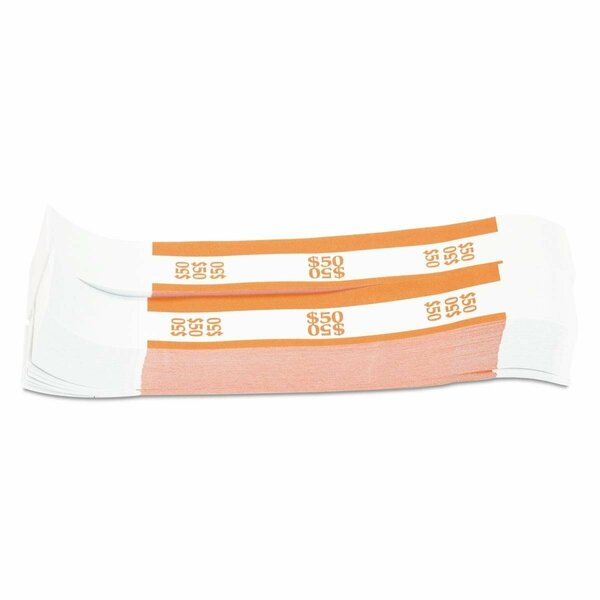 Coin-Tainer CTX 50 in. Currency Straps with Dollar Bills, Orange, 1000PK 400050